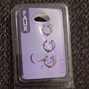 Claire's Silver and Gold Faux Nose Rings